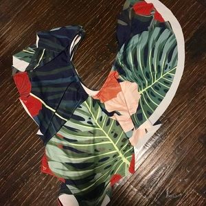 One-piece deep neckline swimsuit!